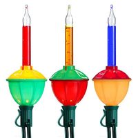 7 Multi-Color Bubble Lights - Length 7 ft. - Bulb Spacing 12 in. - Green Wire - 120 Volt