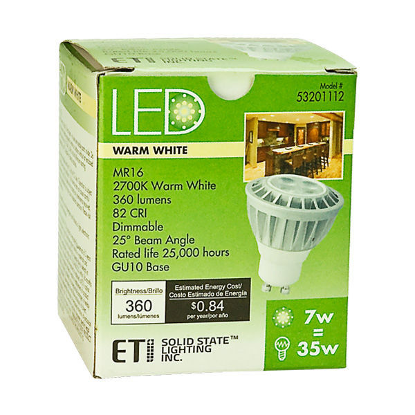 7 Watt - LED - MR16 - GU10 Base - 35 Watt Equal Image