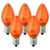 25 Pack - C7 - LED - Amber-Orange - Faceted Finish Thumbnail