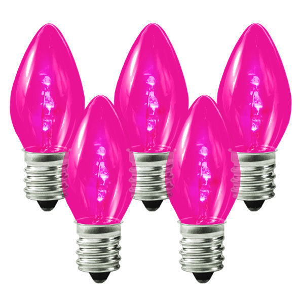 25 Pack - C7 - LED - Pink - Smooth Finish Image