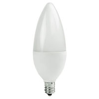 260 Lumens - 4 Watt - 2700 Kelvin - LED Chandelier Bulb - 3.8 in. x 1.4 in. - 25 Watt Equal - Warm White - Frosted - Candelabra Base - 120 Volt - TCP LED4E12B1127KF