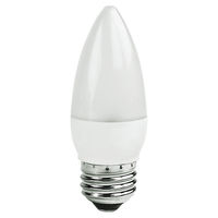 350 Lumens - 5 Watt - 2700 Kelvin - LED Chandelier Bulb - 3.8 in. x 1.4 in. - 40 Watt Equal - Incandescent Match - Frosted - Medium Base - 120 Volt - TCP LED5E26B1127KF
