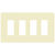 Decorator Wall Plate - Ivory - 4 Gang