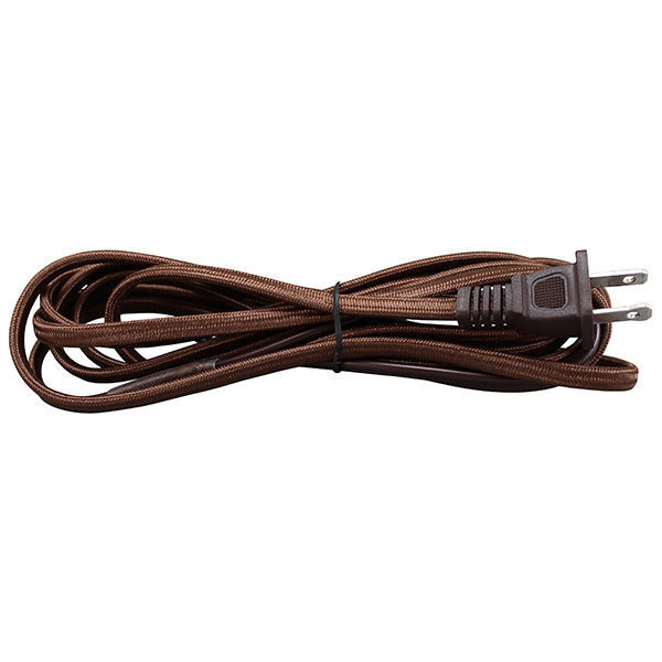 Rayon Covered Lamp Cord Set - Brown - 8 ft. Image