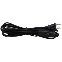 Rayon Covered Lamp Cord Set - Black - SPT-1 - 12 ft. Length - Toggle Switch - PLT Solutions 56-8916-50