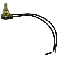 Push Button - On/Off Canopy Switch - 6 Amp - Single Circuit - Polished Brass - 125 Volt - PLT 55-0304-10