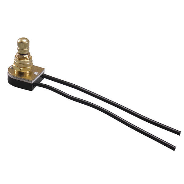 Turn Knob Canopy Switch - On/Off - Polished Brass - PLT
