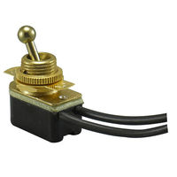 On/Off Toggle Switch - 6 Amp - Single Circuit - Polished Brass - 125 Volt - PLT Solutions 55-0314-10