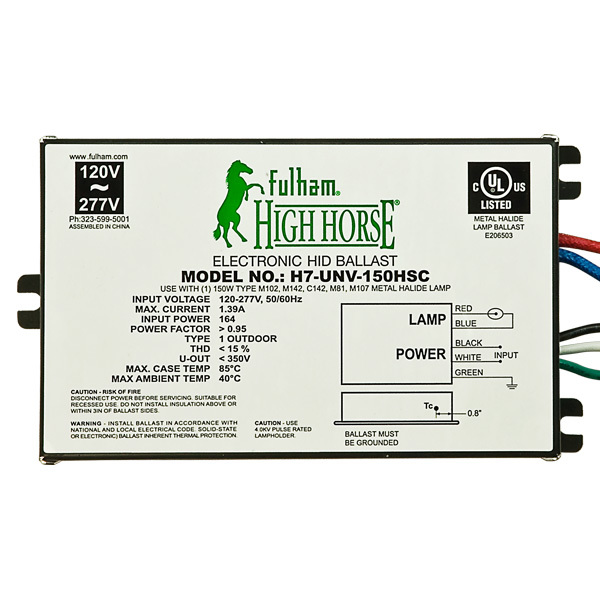 Fulham H7UNV150HSC 150 Watt Metal Halide Ballast