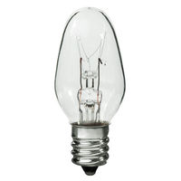 7 Watt - Clear - Incandescent C7 Light Bulb - 25 Pack - Candelabra -120 Volt - Satco S3691