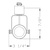 White - Flat Back Cylinder Track Fixture - MR16 GU10 Base Thumbnail