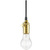 3.5 ft. - Antique Pendant Light Socket - Brass Thumbnail