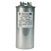 480VAC - Oil Filled Capacitor for HID Lighting - 24uf - Metal Round Case - Aerovox Z74S4824BN
