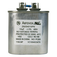 400VAC - Oil Filled Capacitor for HID Lighting - 10uf - Metal Oval Case - Aerovox Z92S4010PN