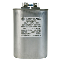 480VAC - Oil Filled Capacitor for HID Lighting - 24uf - Metal Oval Case - Aerovox Z93S4824PN