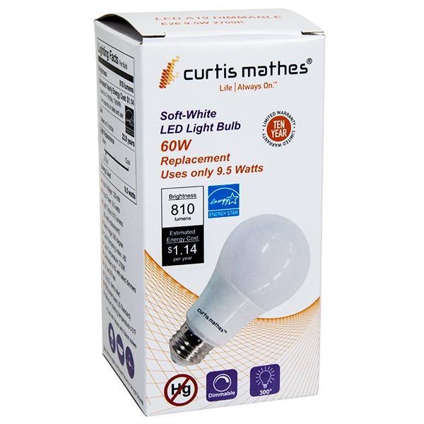 LED - A19 - 9.5 Watt - 60W Incandescent Equal Image
