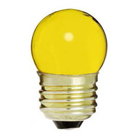 7.5 Watt - S11 Light Bulb - Ceramic Yellow - Medium Brass Base - 120 Volt - Satco S4512