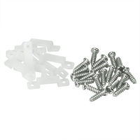 (10 Pack) Tape Light Mounting Clips with Screws