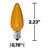 25 Pack - C7 - LED - Amber-Yellow - Faceted Finish Thumbnail
