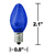 LED C7 - Blue - Candelabra Base - Faceted Finish Thumbnail