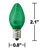 LED C7 - Green - Candelabra Base - Faceted Finish Thumbnail