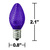 LED C7 - Purple - Candelabra Base - Faceted Finish Thumbnail