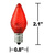 LED C7 - Red - Candelabra Base - Faceted Finish Thumbnail