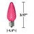 LED C9 - Pink - Intermediate Base - Faceted Finish Thumbnail
