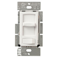 CFL/LED or Incandescent/Halogen Dimmer Switch - Single Pole/3-Way - Rocker and Slide Switch - White - 600 Watt Max. Incandescent or 150 Watt Max. LED - 120 Volt - Lutron CTCL-153P-WH