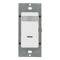 Occupancy Self-Adaptive Sensor - Passive Infrared (PIR) - White - 1800 Watt Maximum - 120/230/277 Volt - Leviton ODS15-IDW Legacy