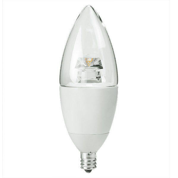 LED Chandelier Bulb Clear PLT L2CandleDG7.5W27E12(Clear)