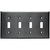 Toggle Wall Plate - Stainless Steel - 4 Gang Thumbnail