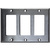 Decorator Wall Plate - Stainless Steel - 3 Gang Thumbnail