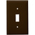 Toggle Wall Plate - Brown - 1 Gang Thumbnail