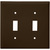 Toggle Wall Plate - Brown - 2 Gang Thumbnail