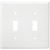 Toggle Wall Plate - White - 2 Gang Thumbnail