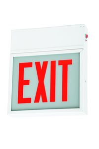 LED Exit Sign - Red Letters - Double Face - 90 Min. Battery Backup - 120/277 Volt - Fulham FHCH20-D-NA-EM