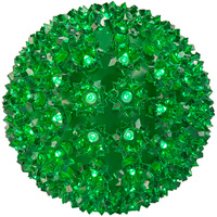 7.5 in. - LED Starlight Sphere - (100) Green Wide Angle LED Lights - Green Wire - Indoor/Outdoor - 120 Volt