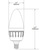 LED Chandelier Bulb - 3 Watt - 25 Watt Equal - Incandescent Match Thumbnail