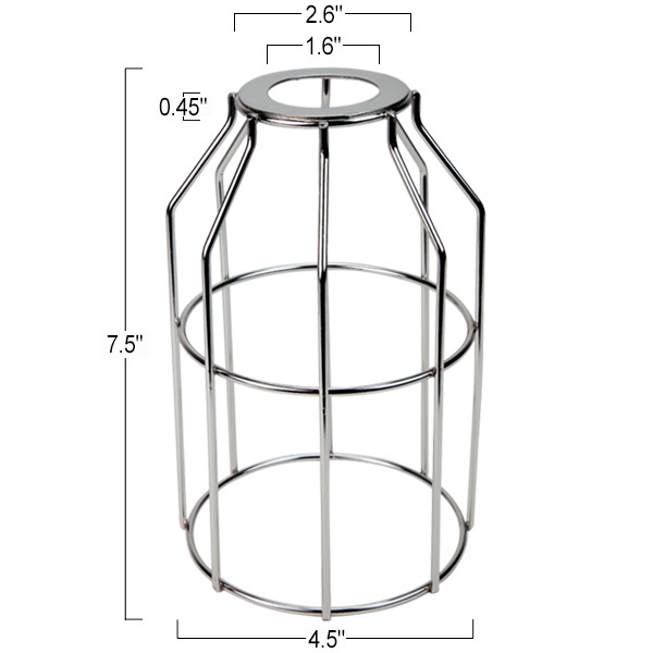 Light Bulb Cage - Polished Nickel - PLT 37-0109-22