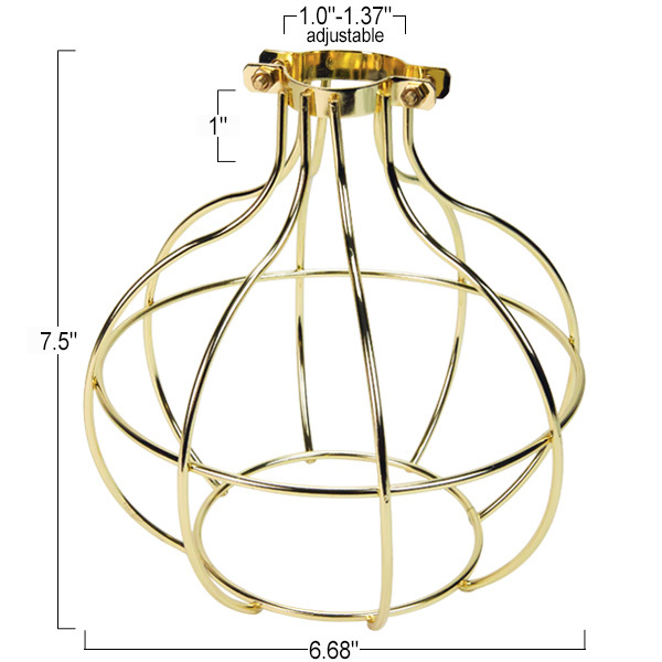 Light Bulb Cage Polished Brass PLT 37011610