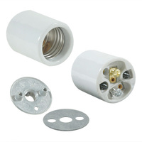 Medium Base Socket - Keyless - White Porcelain - 1/8 IP - 660 Watt Maximum - 250 Volt Maximum - PLT D74