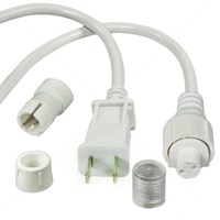 3/8 in. - 120 Volt - Incandescent - Rope Light Connector Kit - 2 Wire - Includes 1 End Cap, 1 Connector, 1 5 ft. Power Cord With Plug - FlexTec 10MM-CONKIT-5