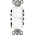 White - 15 Amp Max. - Decorator Double Switch Thumbnail