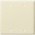 Blank Wall Plate - Light Almond - 2 Gang Thumbnail