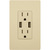 USB Dual Charger Receptacle - Ivory Thumbnail