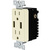 USB Dual Charger Receptacle - Light Almond Thumbnail