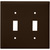 Toggle Wall Plate - Brown - 2 Gang Thumbnail