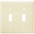 Toggle Wall Plate - Light Almond - 2 Gang Thumbnail