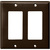 Decorator Wall Plate - Brown - 2 Gang Thumbnail